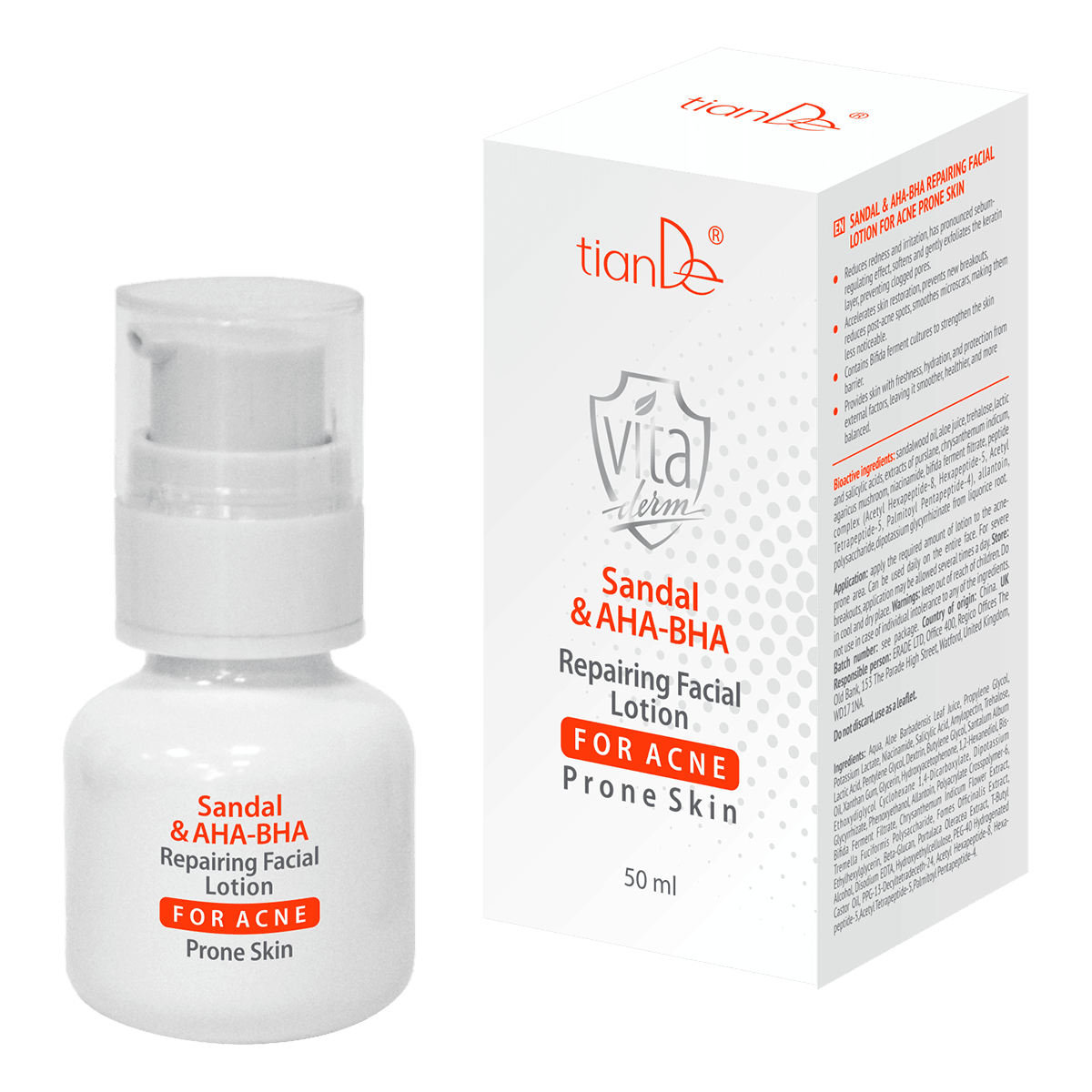 Възстановяващ лосион за лице против акне със сандалово дърво